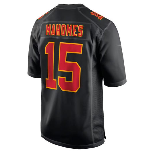 KC.Chiefs #15 Patrick Mahomes Black Super Bowl LVIII Carbon Fashion Game Player Jersey Football Jerseys