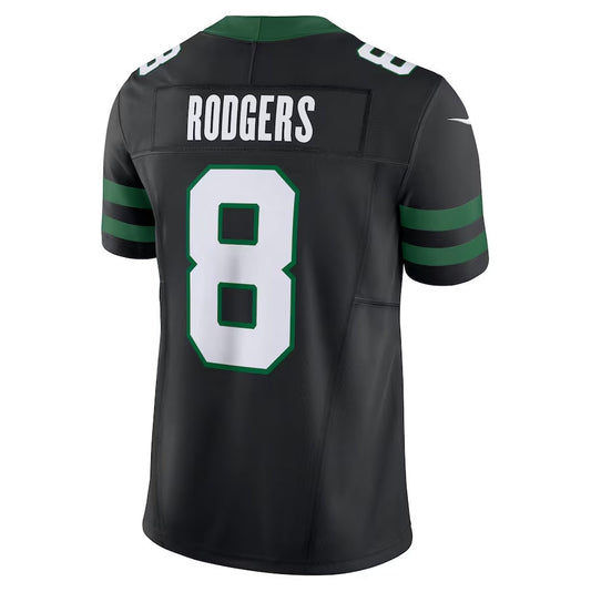 New York Jets #8 Aaron Rodgers Alternate Vapor F.U.S.E. Limited Jersey - Legacy Black American Football Jerseys